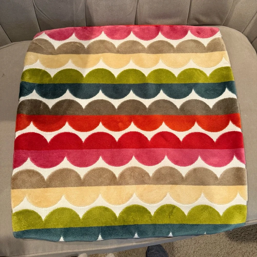 Jonathan Adler Multicolor Scallop Accent Pillow covers 22 x 22